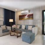 Phòng khách và sofa - villa 3 phòng ngủ resort Oceanami Long Hải