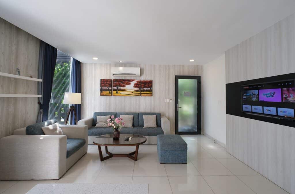Phòng khách và sofa - villa 3 phòng ngủ resort Oceanami resort Oceanami Long Hải
